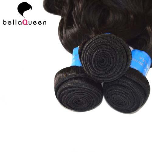 Unprocessed естественные черные волосы Remy бирманца, выдвижения волос волны воды