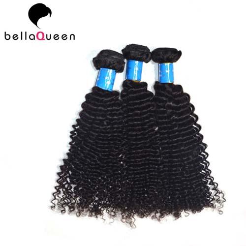 Ранг бразильские человеческие волосы девственницы 7A, естественные черные курчавые волос Weave