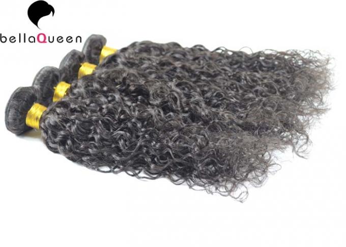 Сырцовые Unprocessed естественные черные парики шнурка человеческих волос волны воды, 14" - 24" длина дюйма