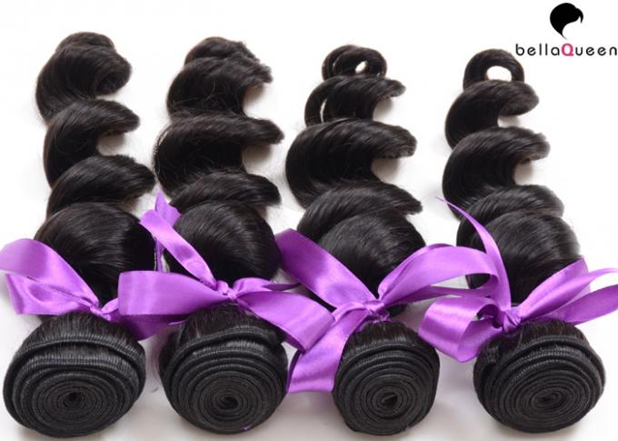 Освободите парики шнурка естественных черных человеческих волос волны полные никакой линять