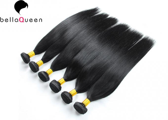 Человеческие волосы естественного цвета расширений 1Б волос девственницы бразильского уньпросессед связывают