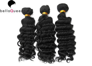 Китай Бразильские человеческие волосы девственницы, естественный черный глубокий уток волос волны 100 граммов поставщик